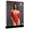 Le Désir Body ouvert Rhinestone - Rouge